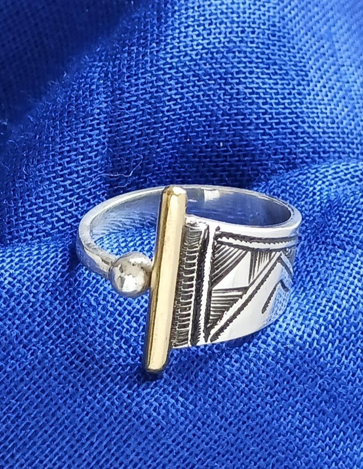 Bague touareg en argent massif
