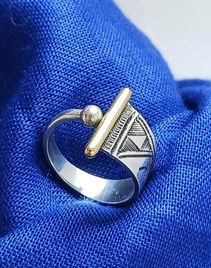 Bague touareg en argent massif