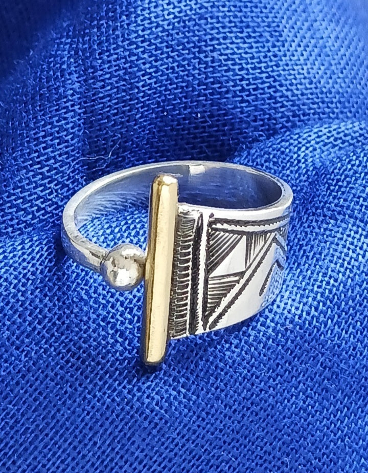 Bague touareg en argent massif