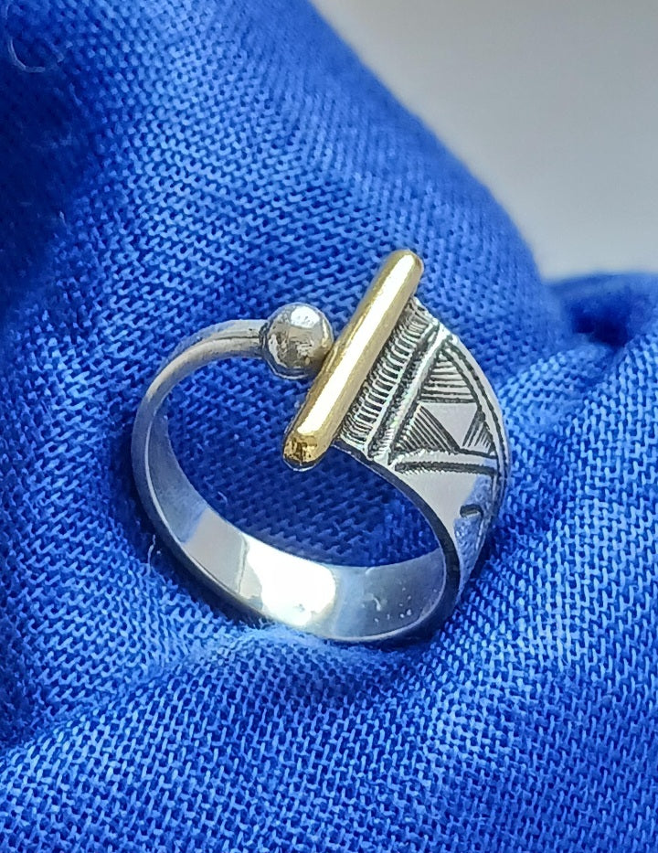 Bague touareg en argent massif