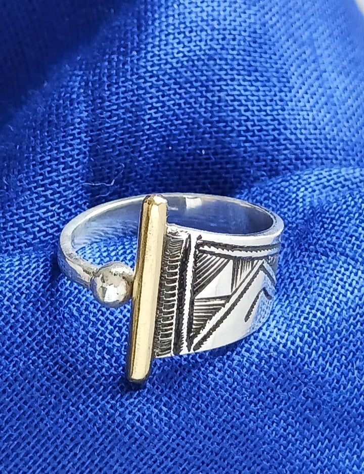 Bague touareg en argent massif