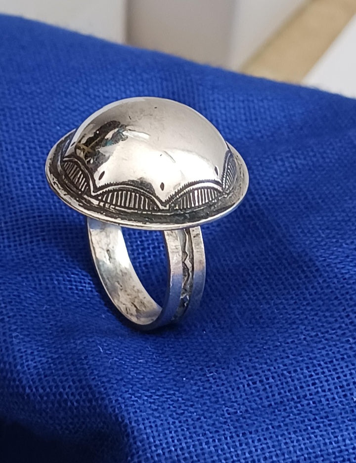 Bague touareg en argent massif