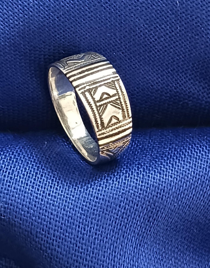 Bague touareg en argent massif