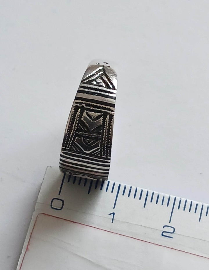Bague touareg en argent massif