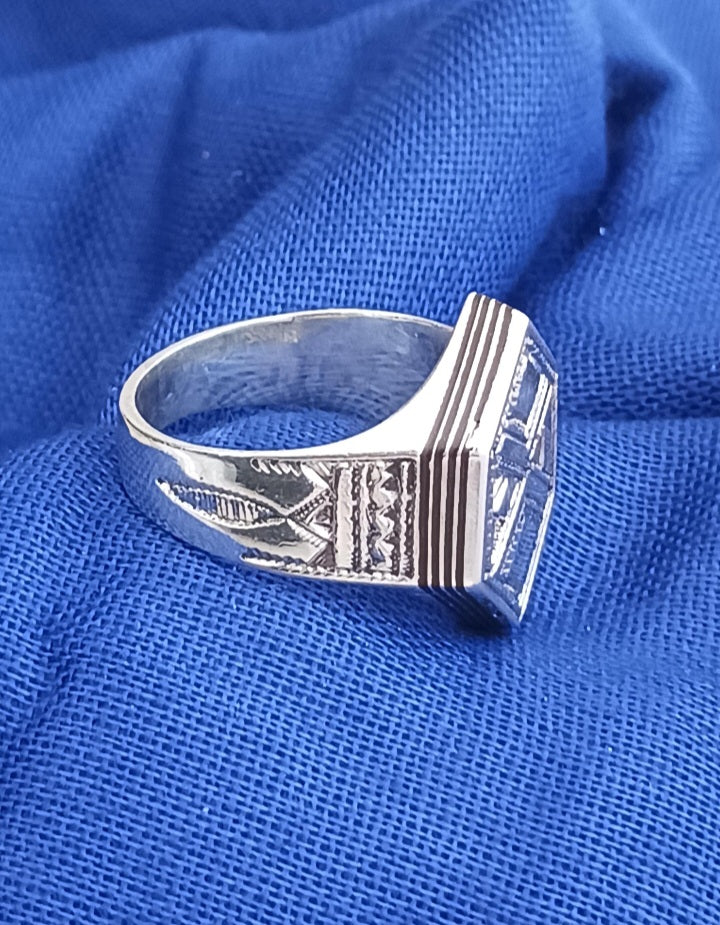 Bague touareg en argent massif