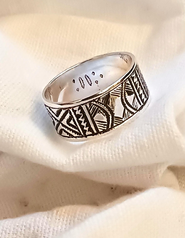 Bague touareg en argent massif