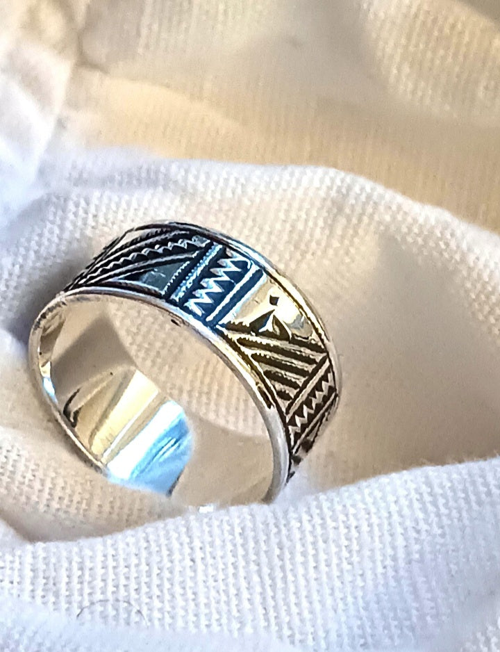 Bague touareg en argent massif