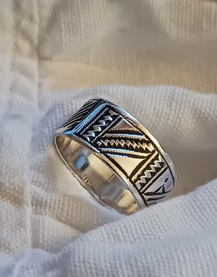 Bague touareg en argent massif