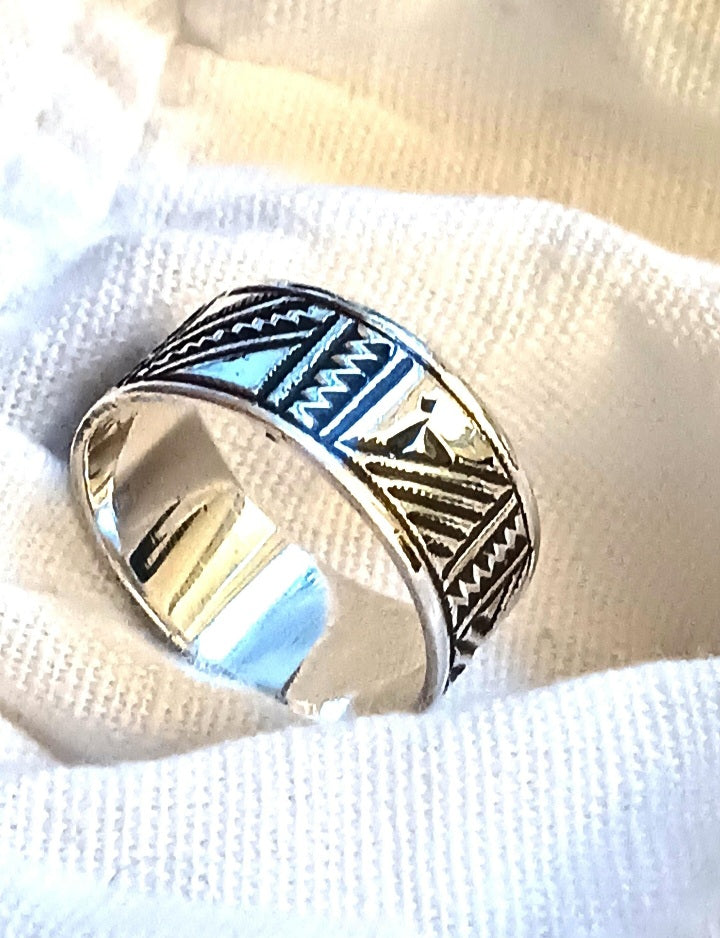 Bague touareg en argent massif