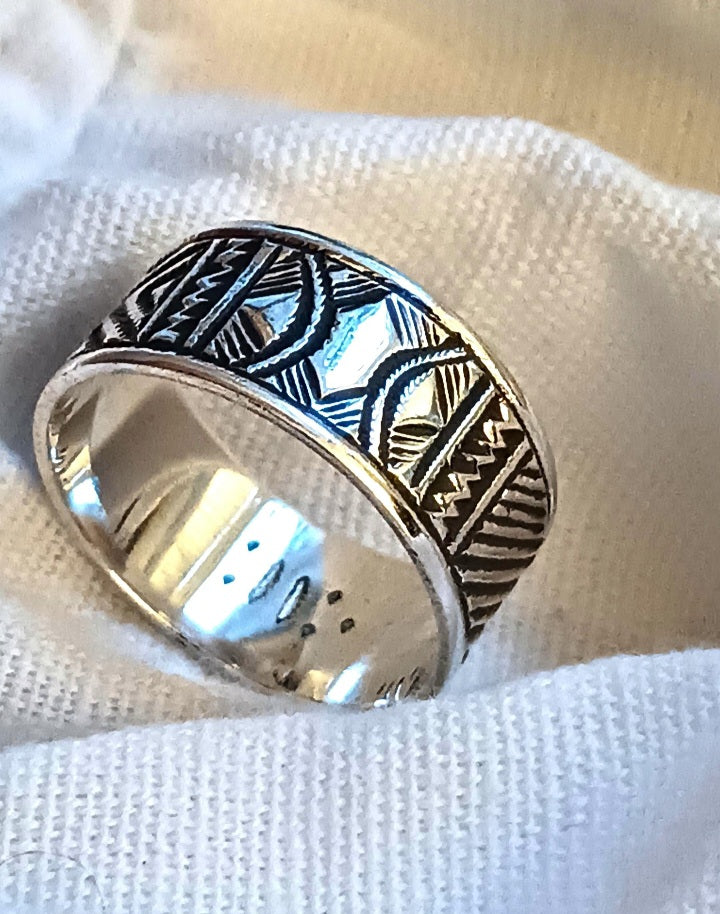 Bague touareg en argent massif