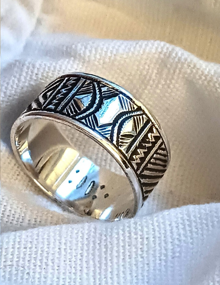 Bague touareg en argent massif