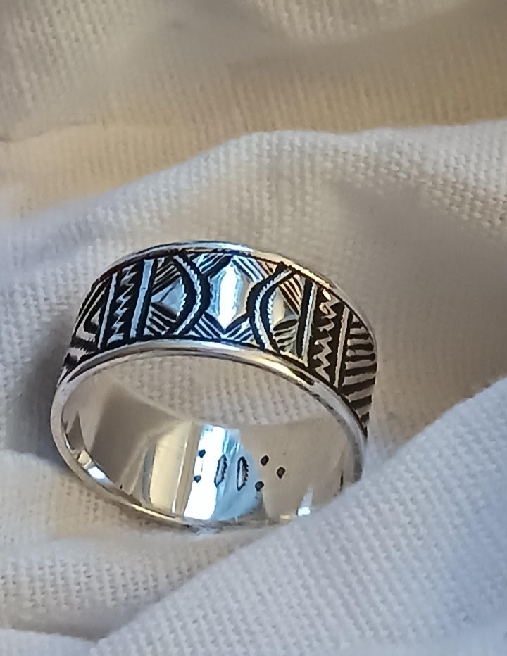 Bague touareg en argent massif