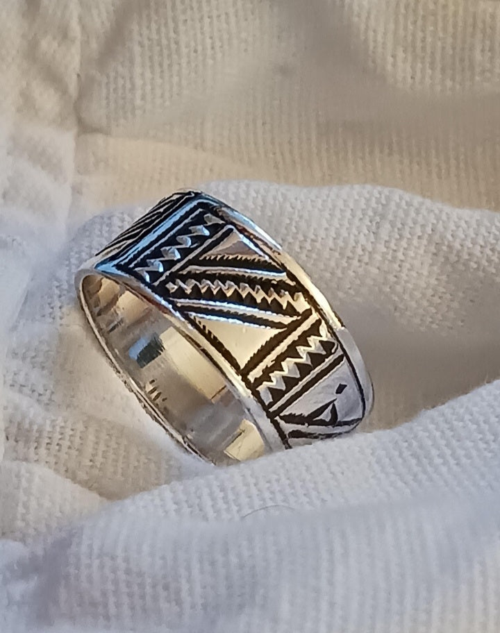 Bague touareg en argent massif