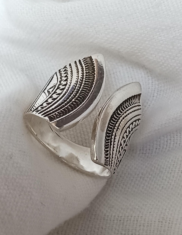 Bague touareg en argent massif
