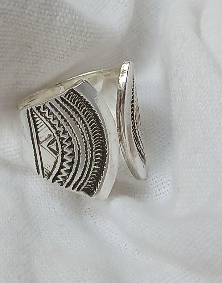 Bague touareg en argent massif