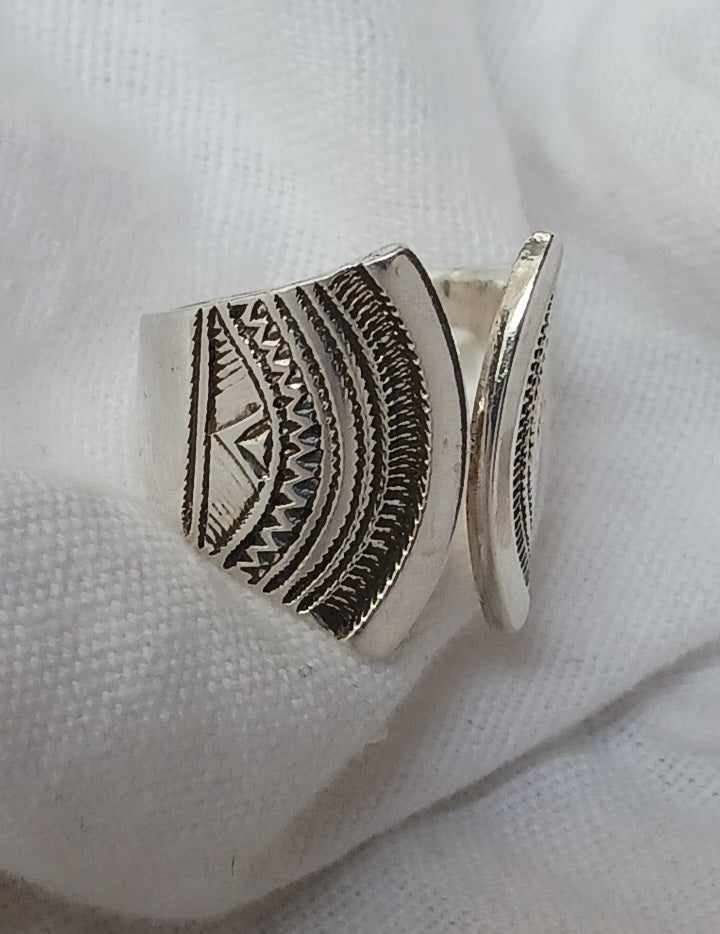 Bague touareg en argent massif
