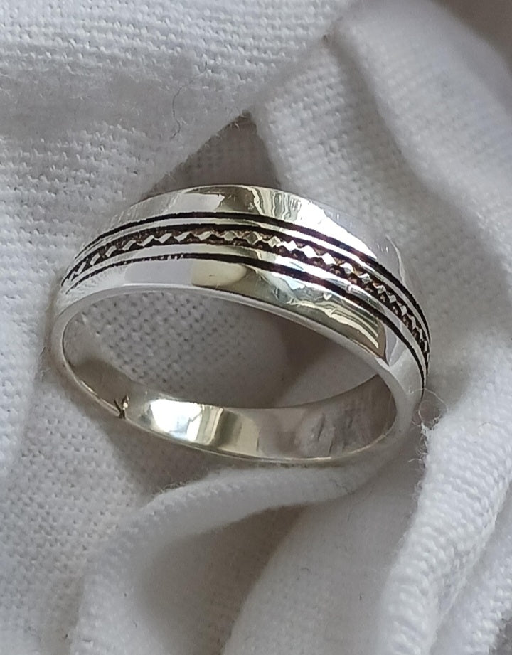 Bague touareg en argent massif