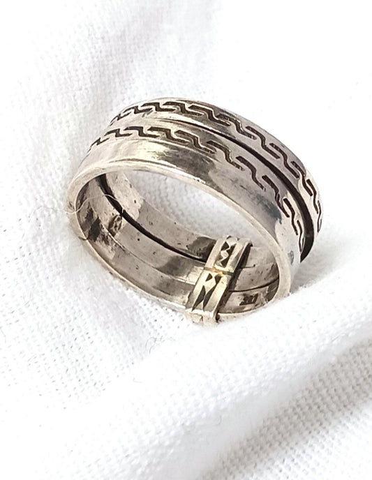 Bague touareg en argent massif