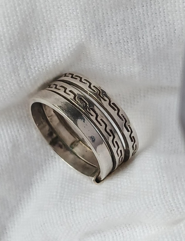 Bague touareg en argent massif