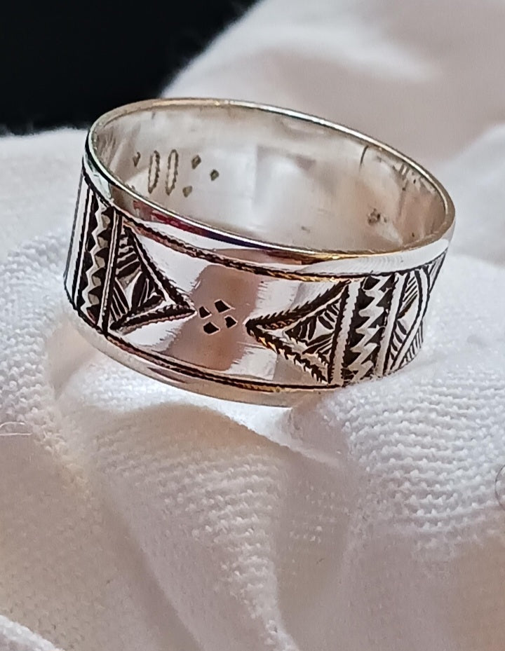 Bague touareg en argent massif