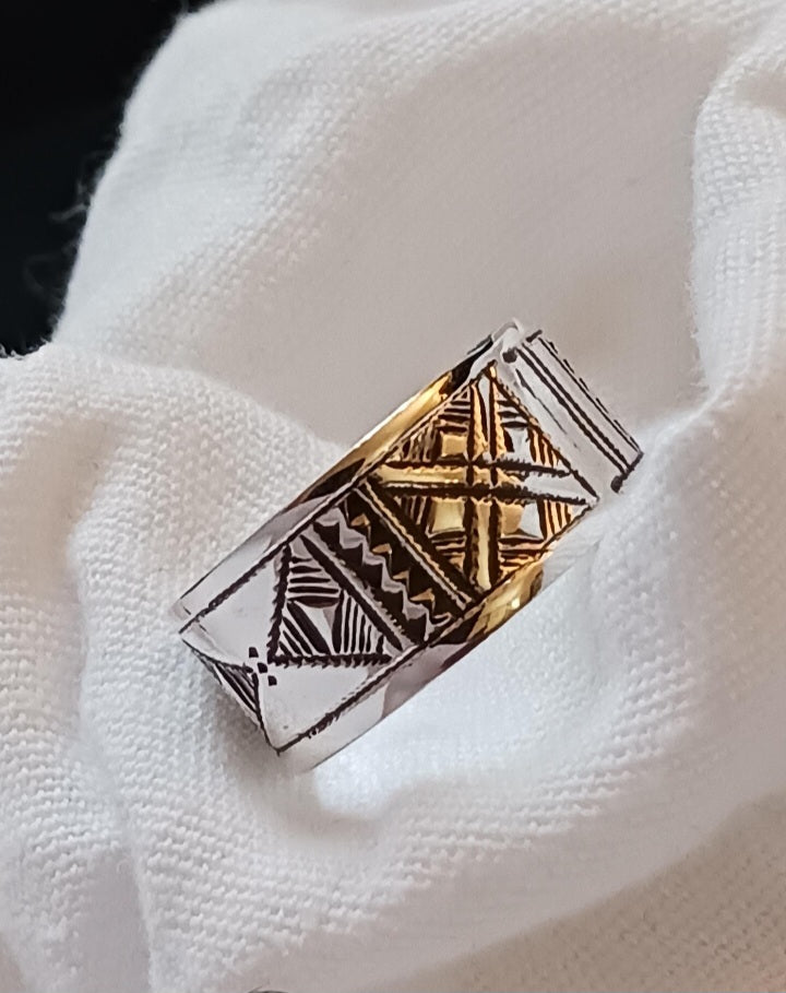 Bague touareg en argent massif