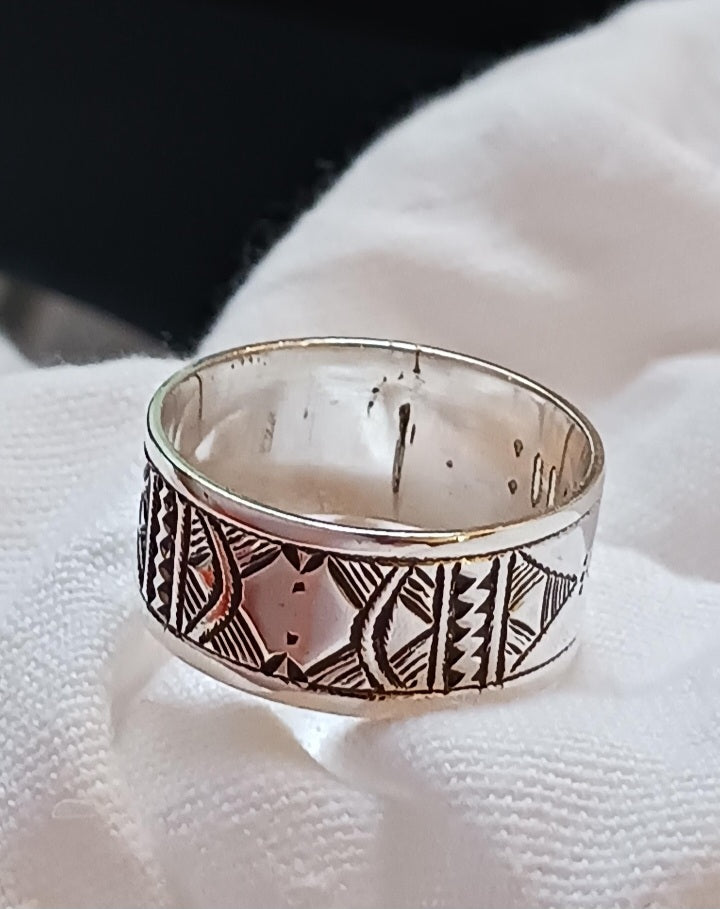 Bague touareg en argent massif