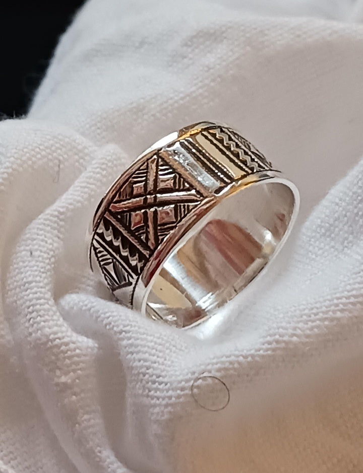 Bague touareg en argent massif