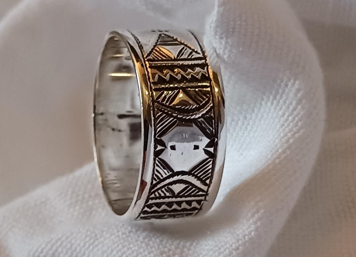 Bague touareg en argent massif