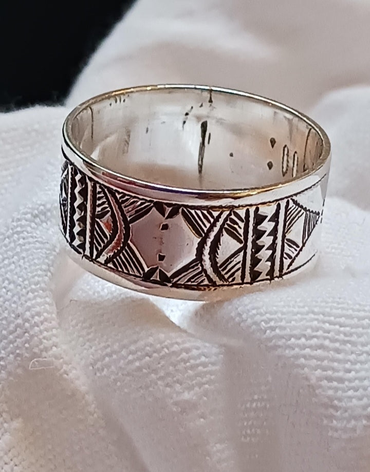 Bague touareg en argent massif