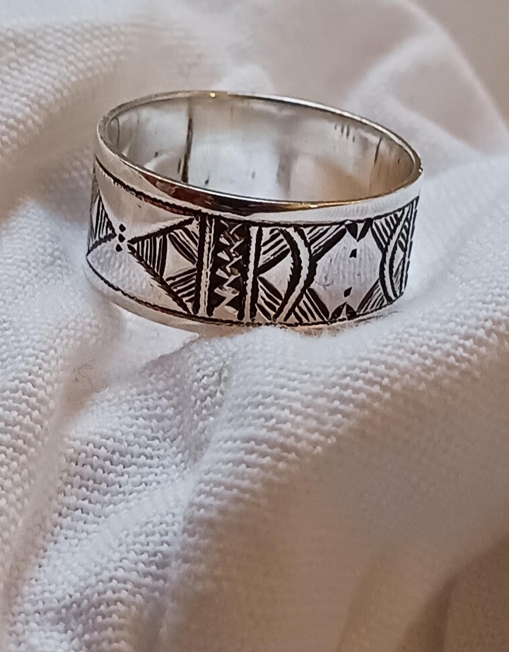 Bague touareg en argent massif