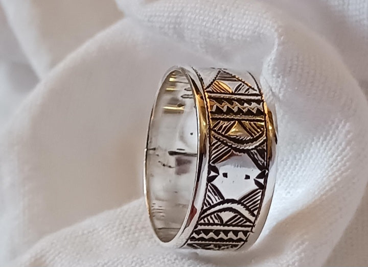 Bague touareg en argent massif