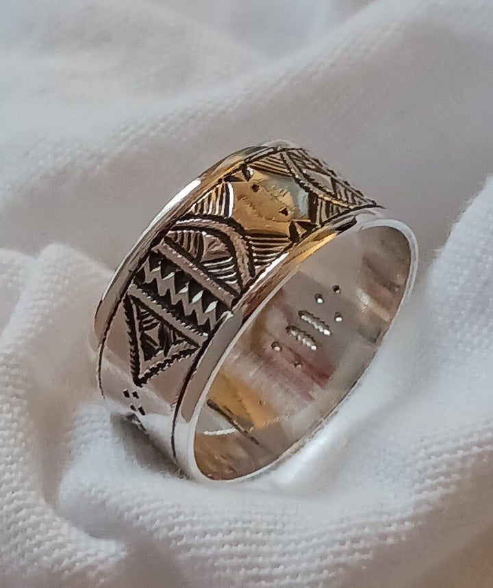 Bague touareg en argent massif