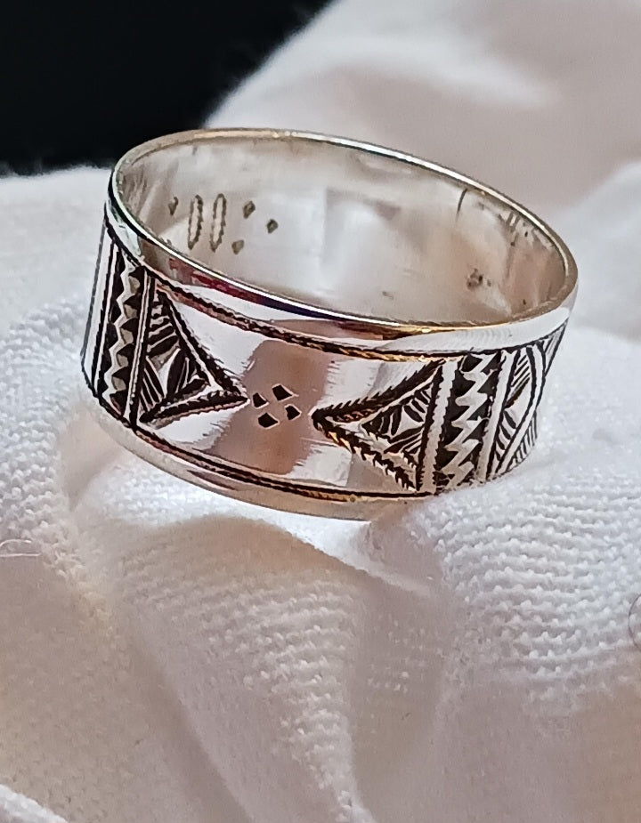 Bague touareg en argent massif