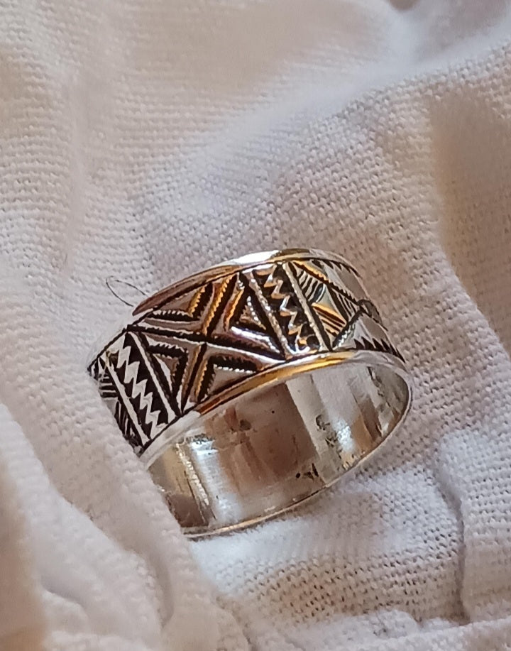 Bague touareg en argent massif