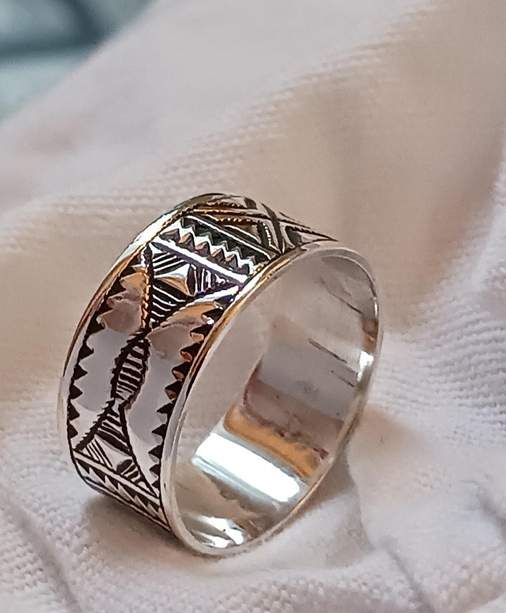 Bague touareg en argent massif