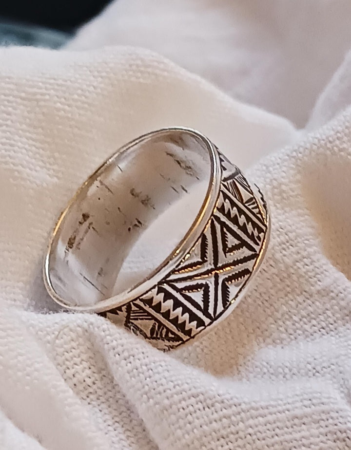 Bague touareg en argent massif