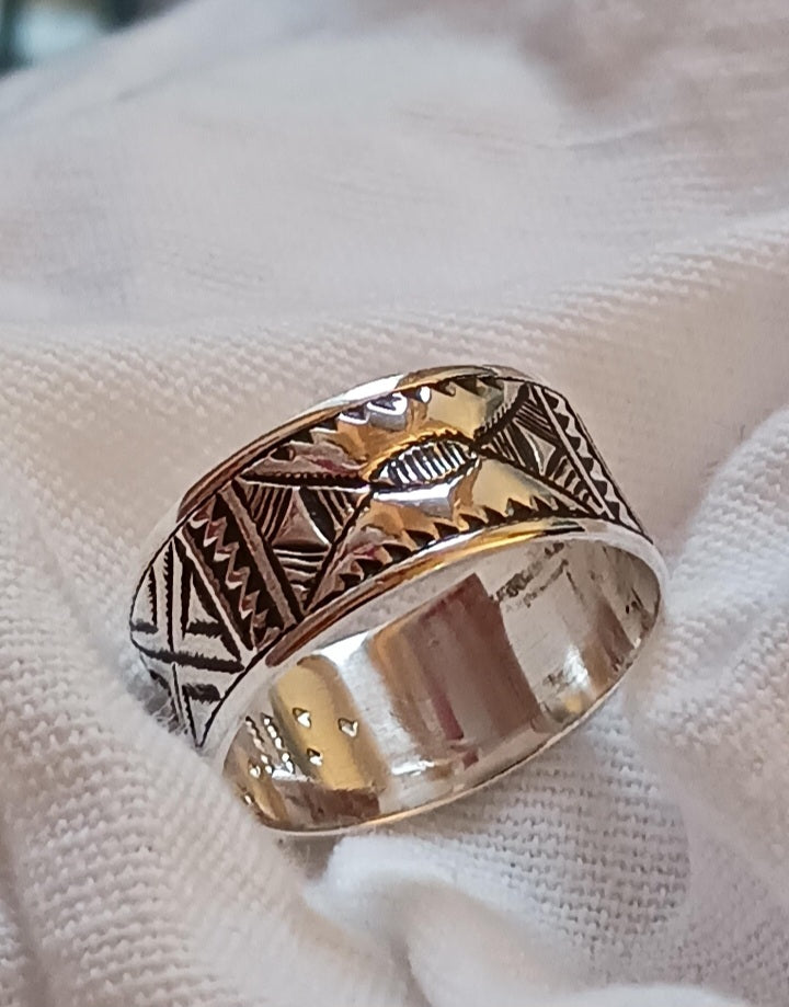 Bague touareg en argent massif