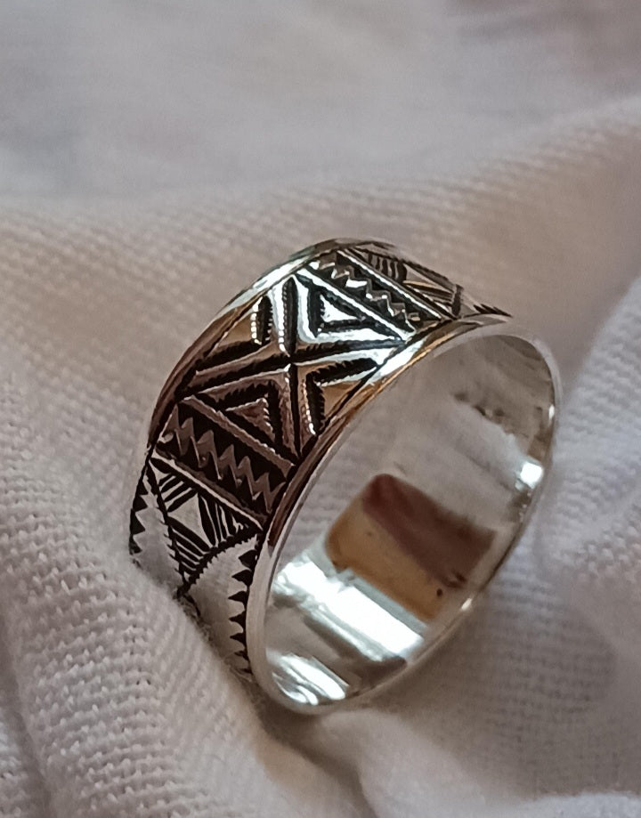 Bague touareg en argent massif