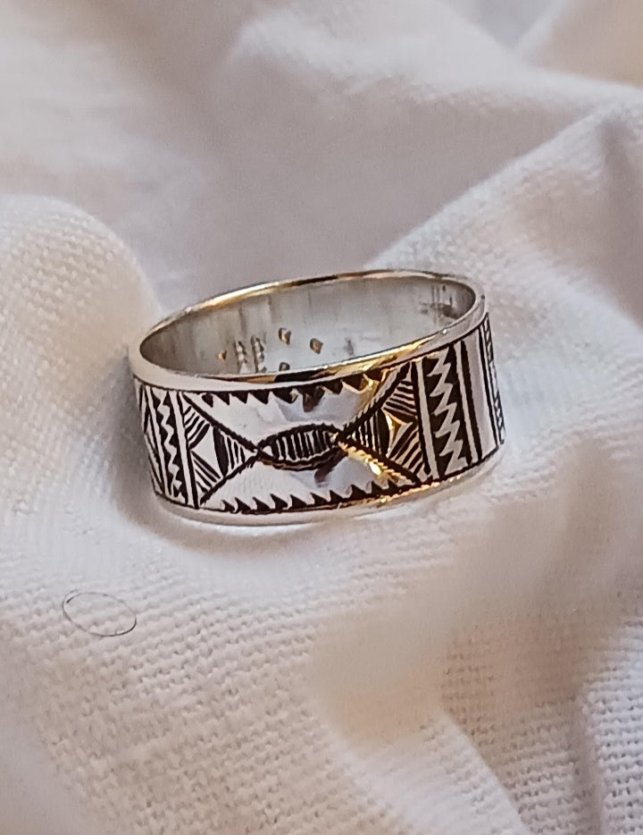 Bague touareg en argent massif