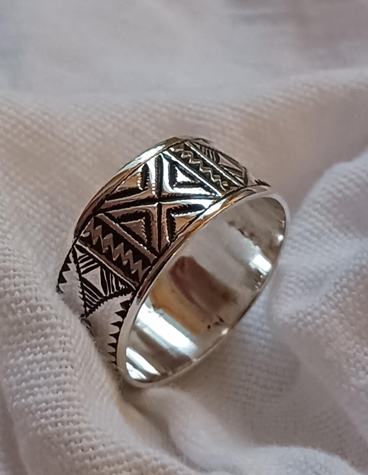 Bague touareg en argent massif