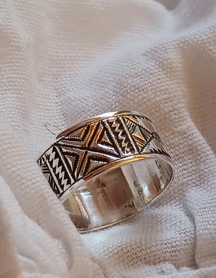 Bague touareg en argent massif