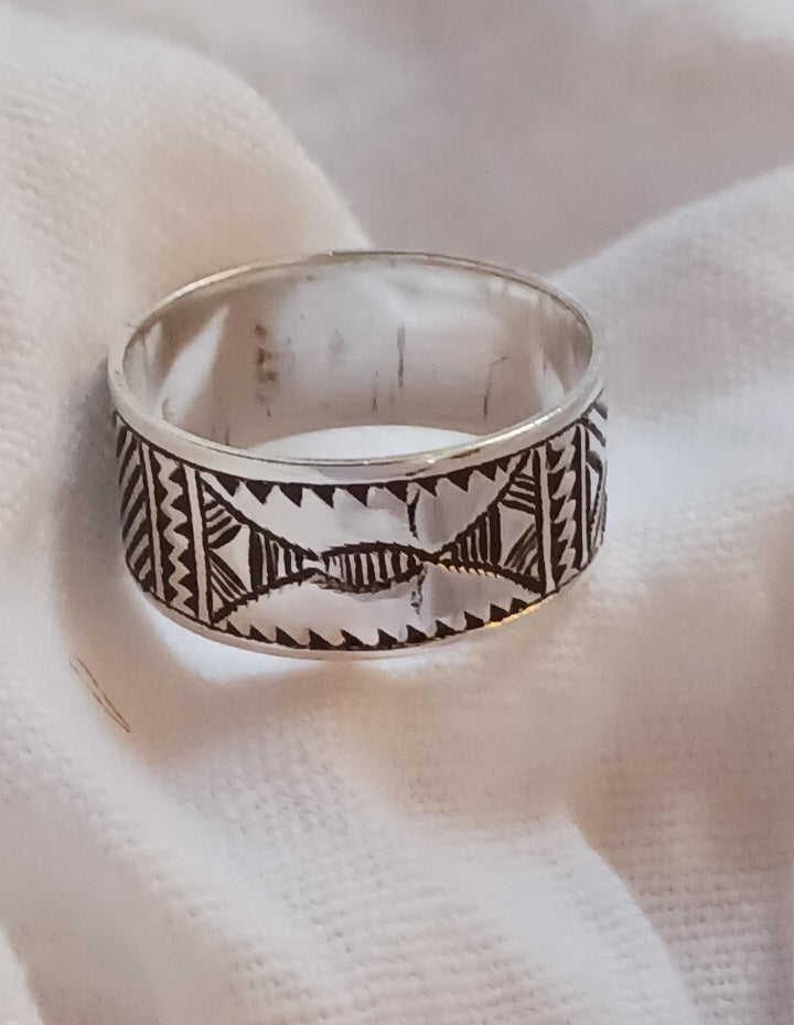 Bague touareg en argent massif