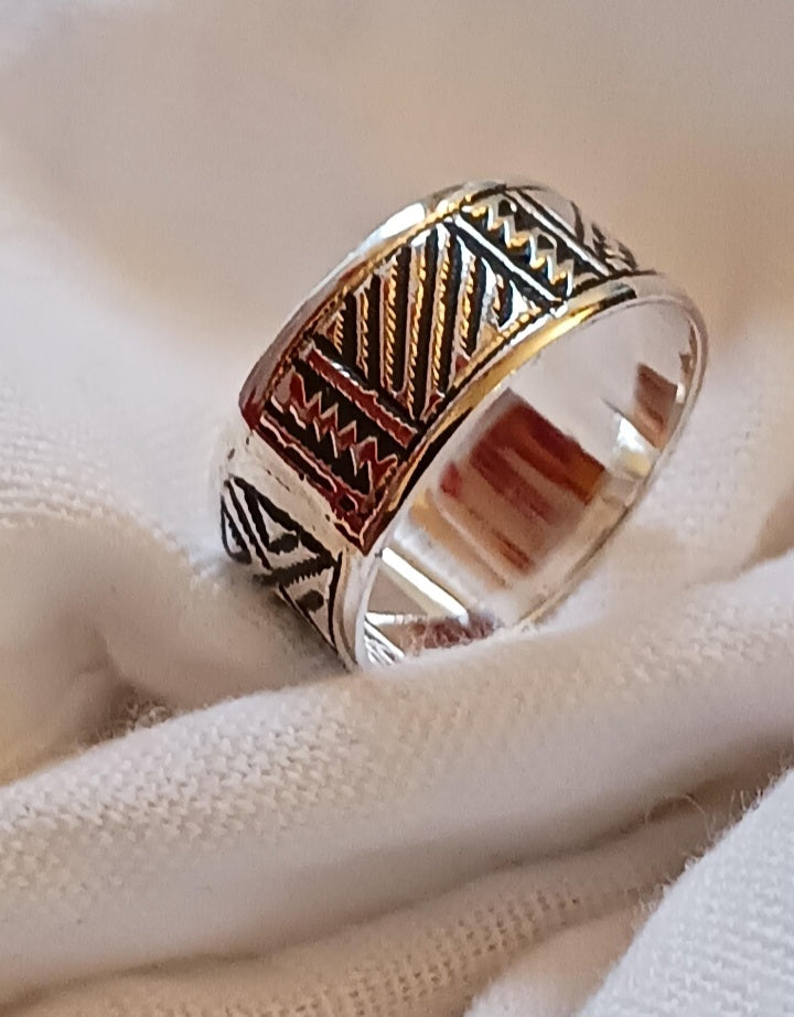 Bague touareg en argent massif