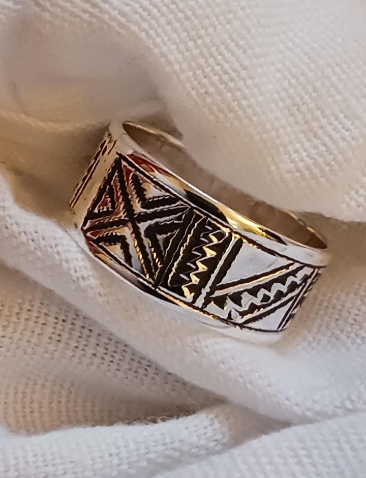 Bague touareg en argent massif