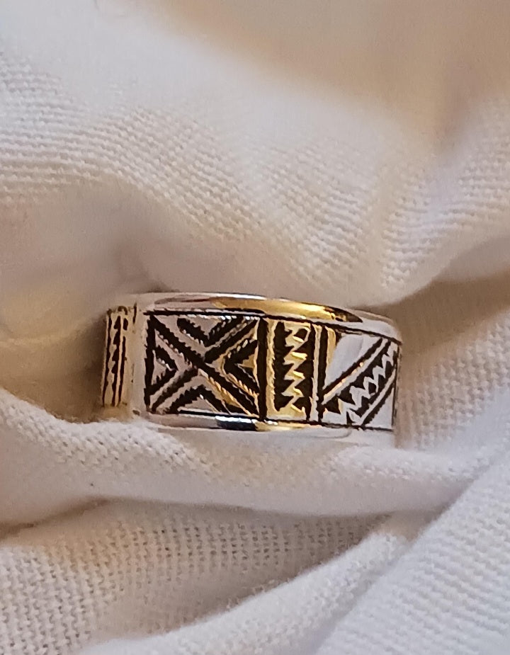 Bague touareg en argent massif