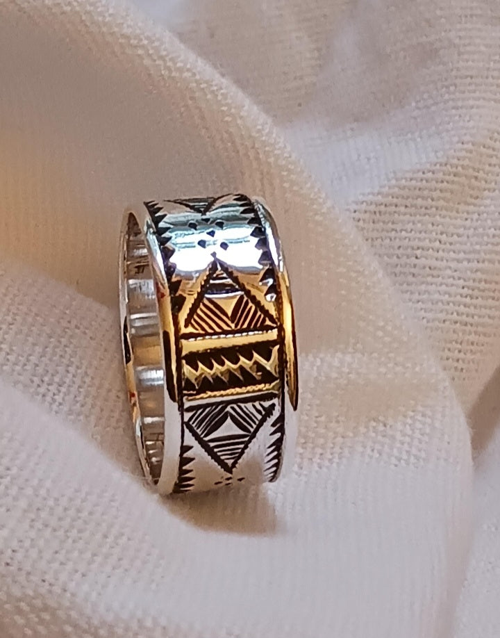 Bague touareg en argent massif