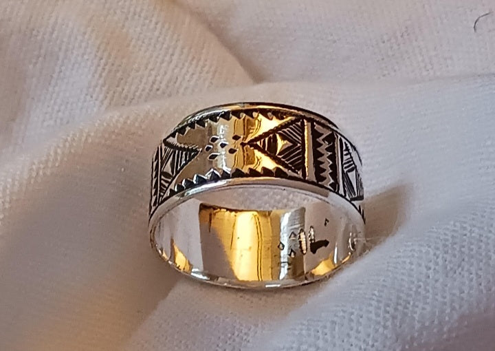 Bague touareg en argent massif