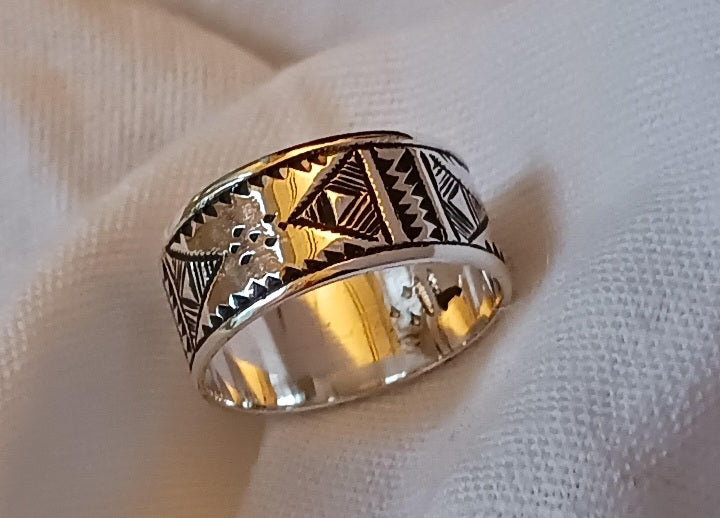 Bague touareg en argent massif