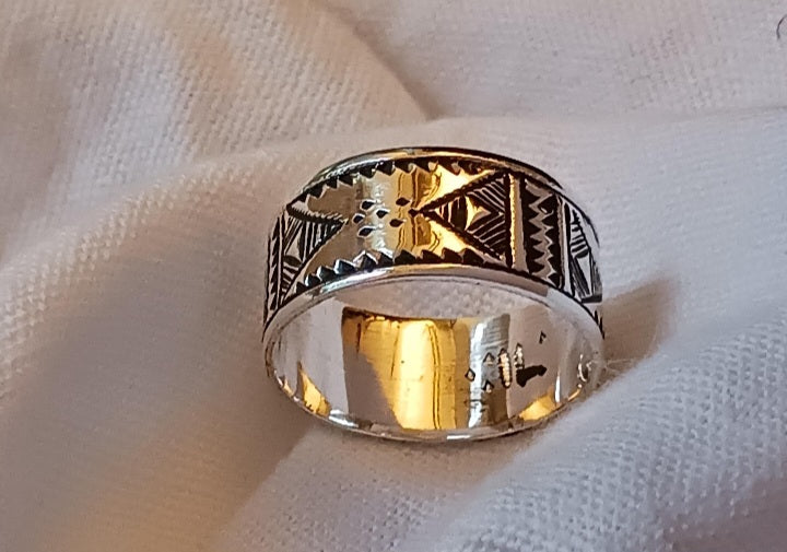 Bague touareg en argent massif