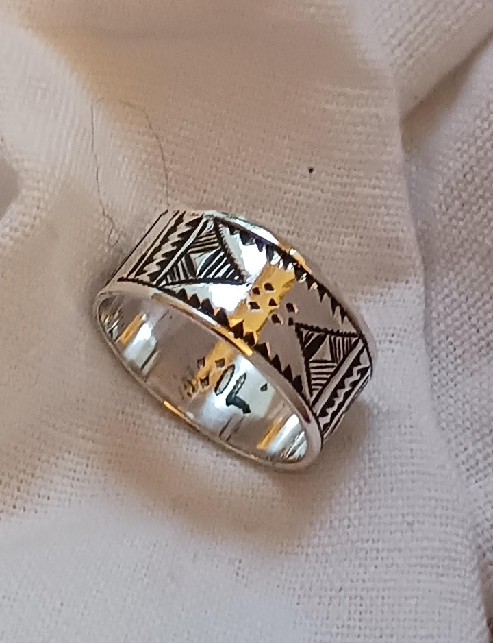 Bague touareg en argent massif